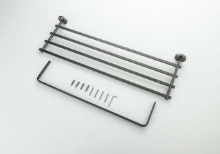 Полка для полотенец Aquatek Бетта AQ4615BGM оружейная сталь